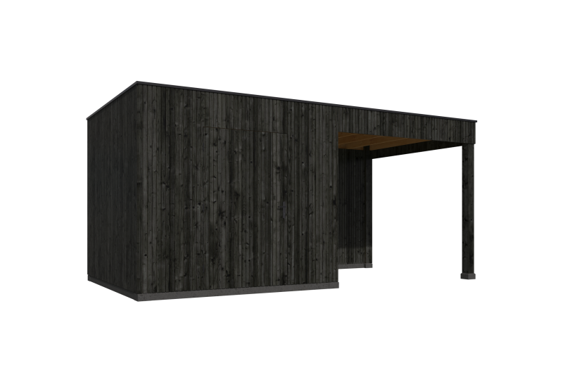 KubeLine + luifel 380 x 590 cm, zwart