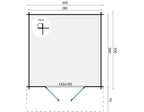 Blokhut - Tuinhuis Albacete | 34 mm | vuren grijs geïmpregneerd