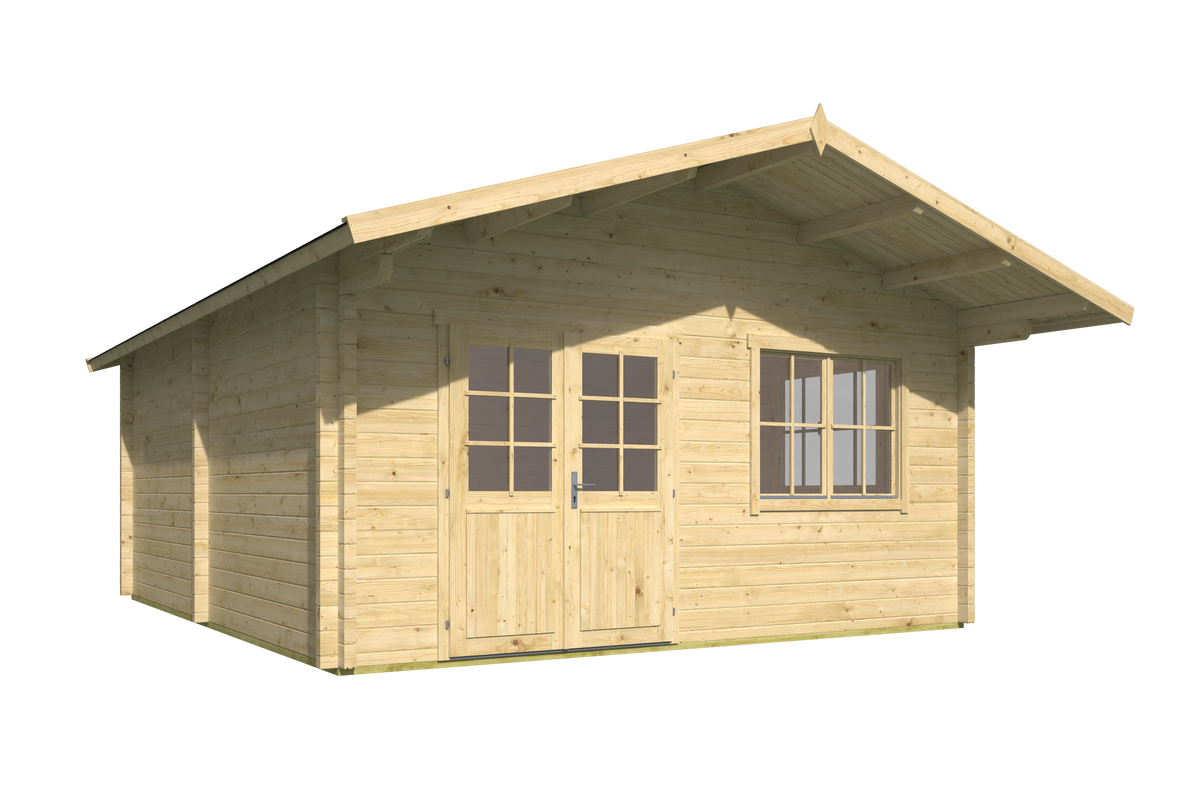 Blokhut - Tuinhuis Niedersachsen | 70 mm | vuren Red Class Wood geïmpregneerd