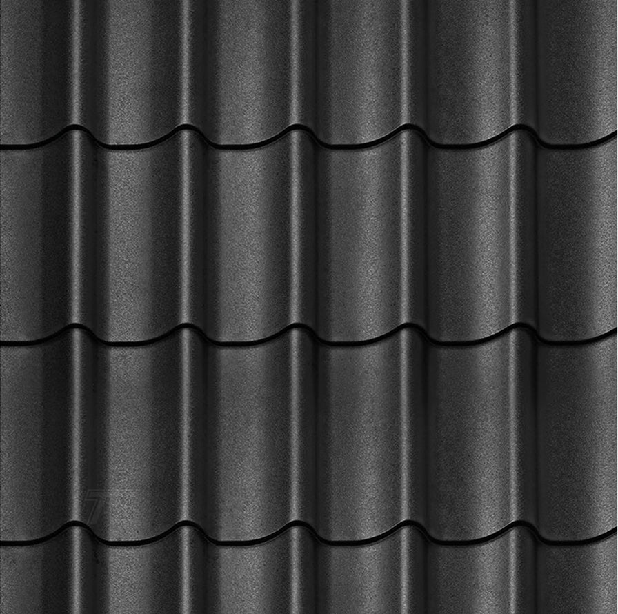 Dakpanprofielplaten mat zwart, Skov