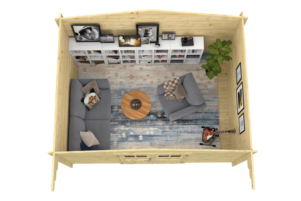 Blokhut - Tuinhuis Murcia | 34 mm | vuren Red Class Wood geïmpregneerd