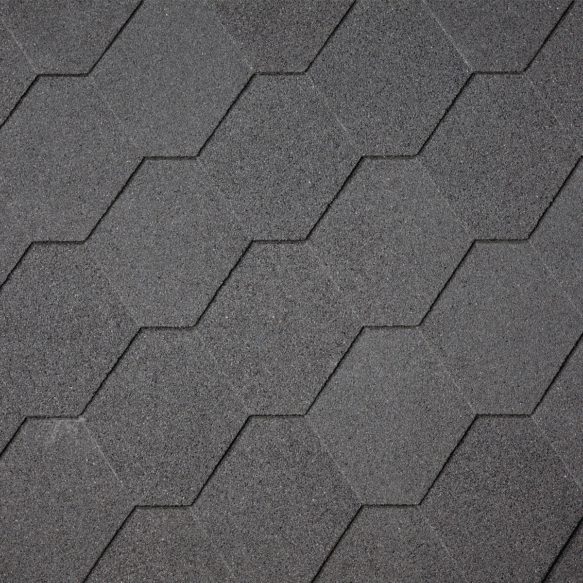 Dakshingles hexagonaal zwart - pak 3 m²