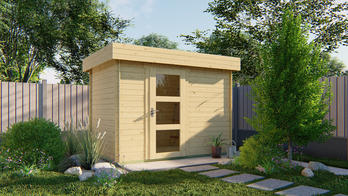 Blokhut - Tuinhuis Novalie 2.0 | 19 mm | vuren groen geïmpregneerd