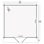 Blokhut - Tuinhuis Gunda | 40 mm | vuren honinggeel geïmpregneerd