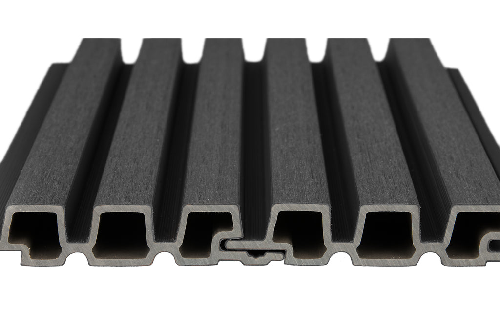 PuraTech 30 composiet triple profiel 3,3 x 17,0 x 390 cm, ebony black, fijne houtnerf