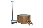 Hottub met externe RVS kachel Ø180 cm Thermowood