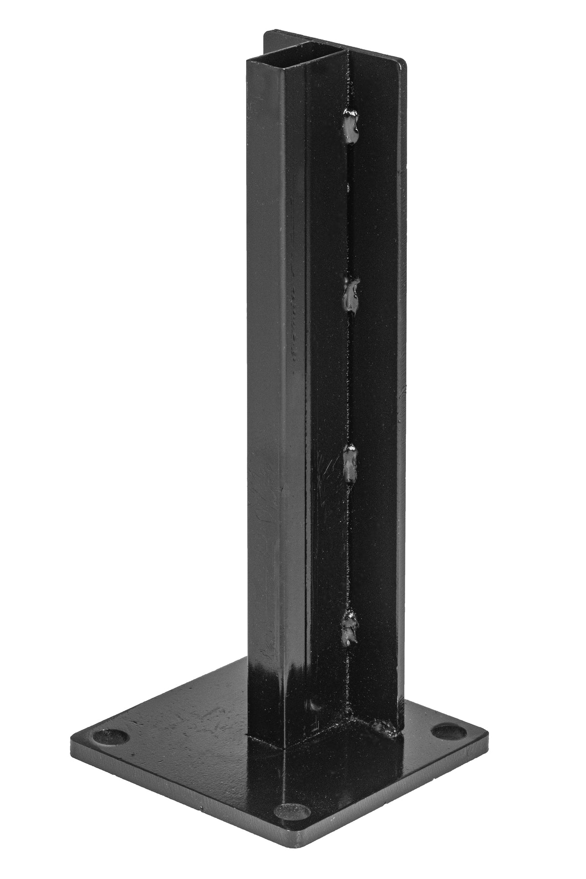 PuraFence aluminium paal incl. paalkap en paalhouder 7,5 x 7,5 x 192 cm, zwart