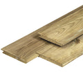 Grenen overhangend rabat 1,8 x 14,5 x 400 cm, vers, groen geïmpregneerd, geschaafd