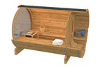 Saunabarrel | Ø205 x 300 cm | 42 mm | Thermowood | met panorama raam