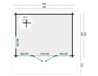 Blokhut - Tuinhuis James | 44 mm | vuren groen geïmpregneerd