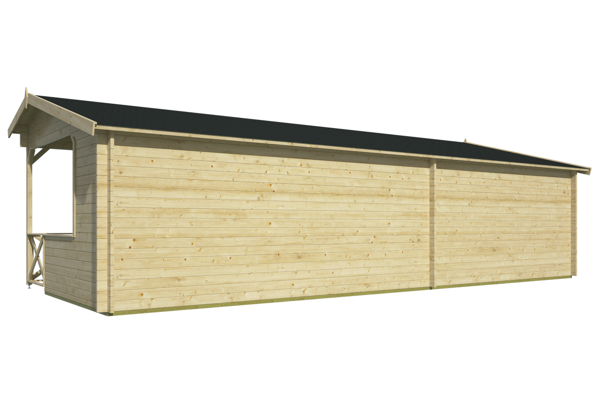 Blokhut - Tuinhuis Mokka | 40 mm | vuren onbehandeld