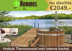 Hottub met interne RVS kachel Ø180 cm Thermowood