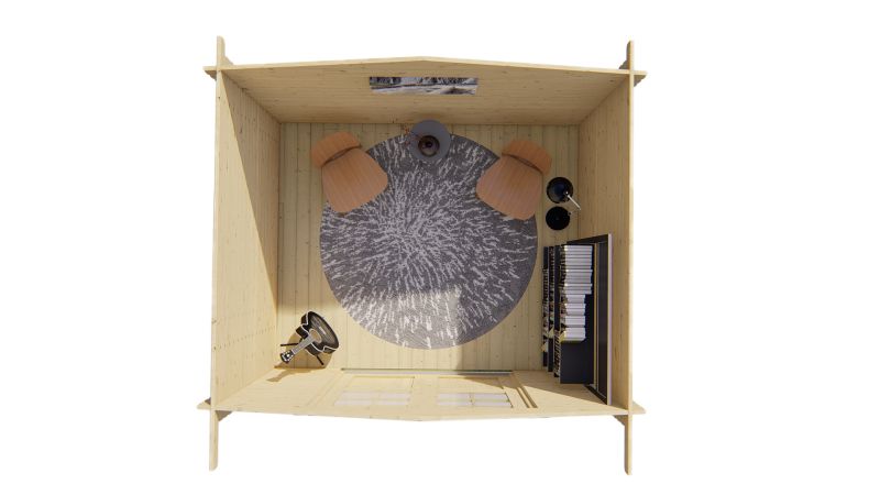 Blokhut - Tuinhuis Bjarni | 28 mm | onbehandeld