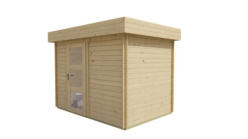 Blokhut - Tuinhuis Novalie 2.0 | 19 mm | vuren grijs geïmpregneerd