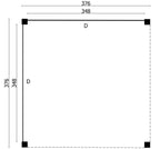 Platdak Stavanger XL, type 1, onbehandeld