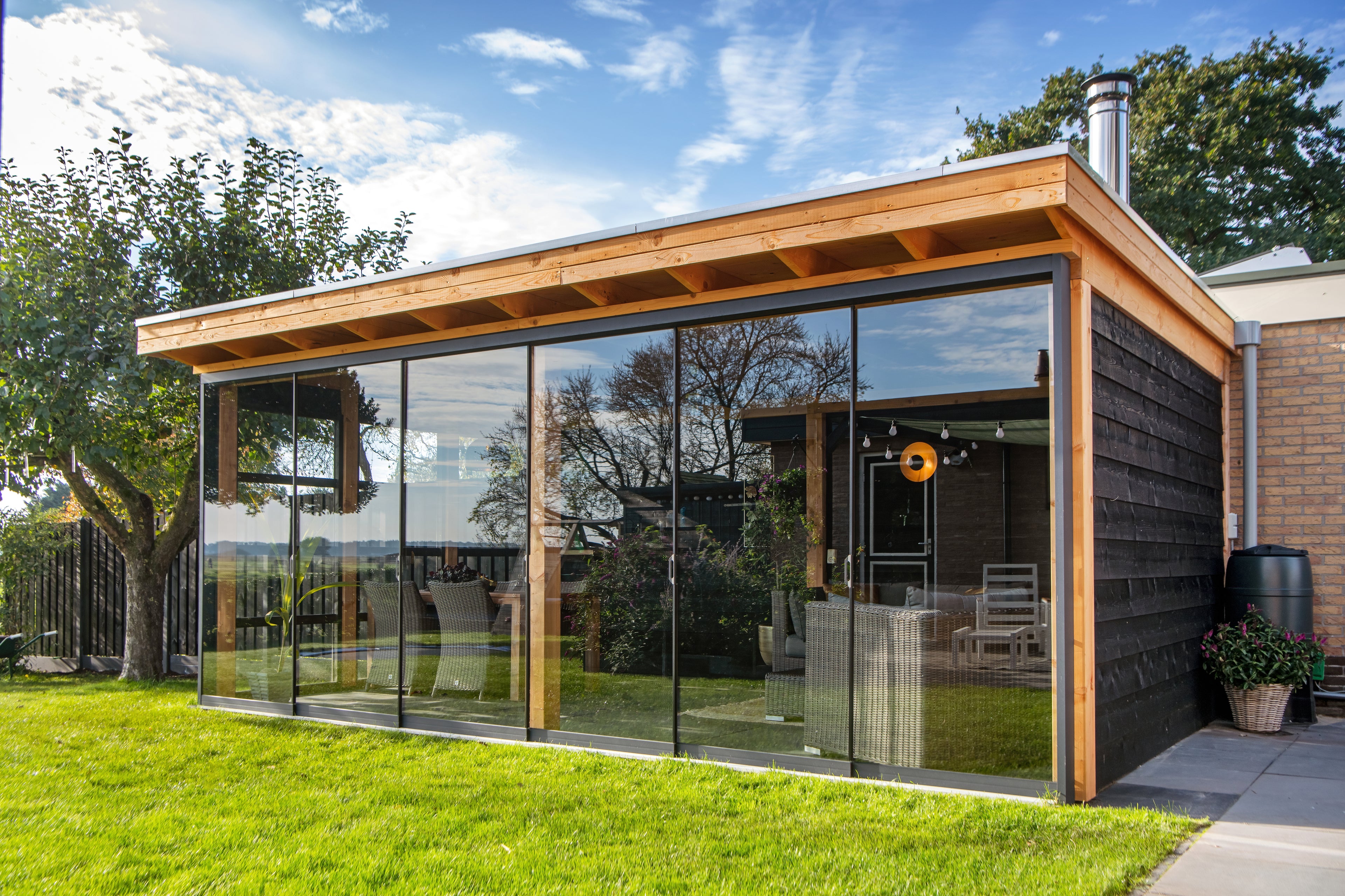 Glazen schuifwandset Hemmes compleet