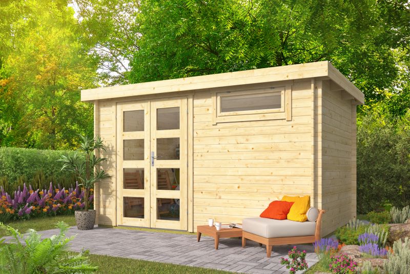 Blokhut - Tuinhuis Ulmod | 28 mm | bruin geïmpregneerd