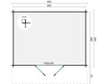 Blokhut - Tuinhuis Murcia | 34 mm | vuren onbehandeld