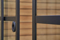 Deurgreep plakhandvat RVS zwart rond 65 mm, set van 2