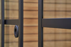 Deurgreep plakhandvat RVS zwart rond 65 mm, set van 2