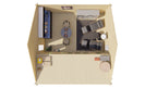 Blokhut - Tuinhuis Olaug | 44 mm | vuren grijs geïmpregneerd