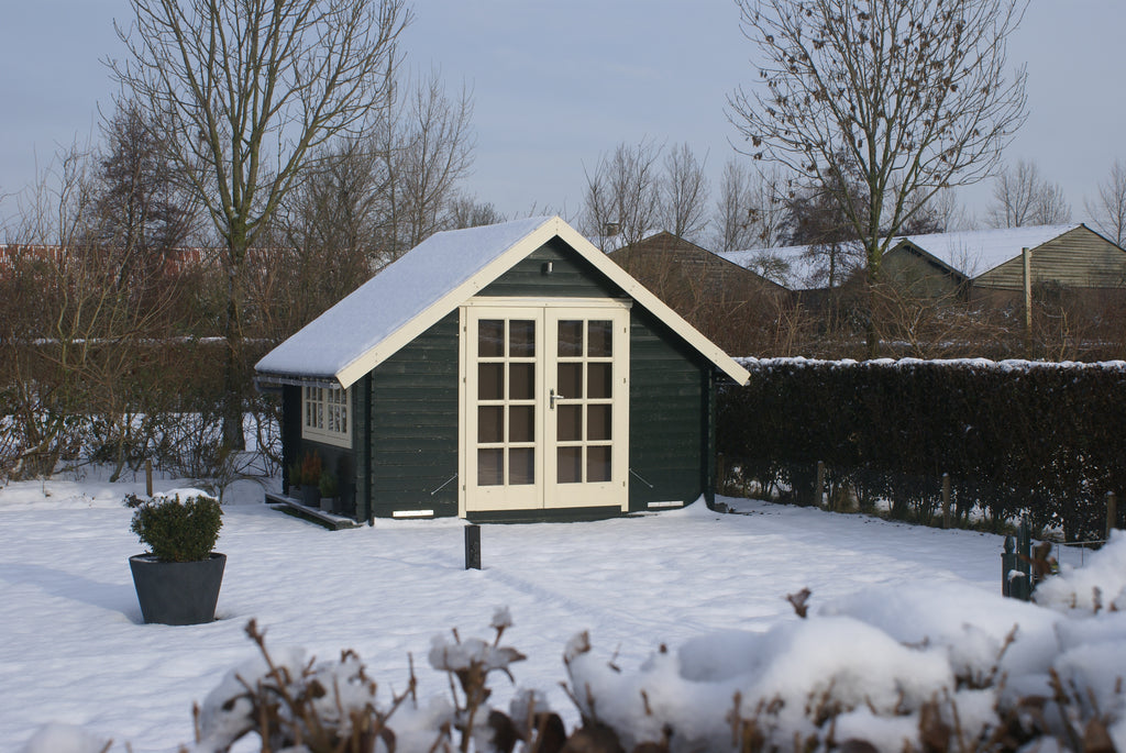 Blokhut - Tuinhuis Skov | 28 mm | vuren grijs geïmpregneerd