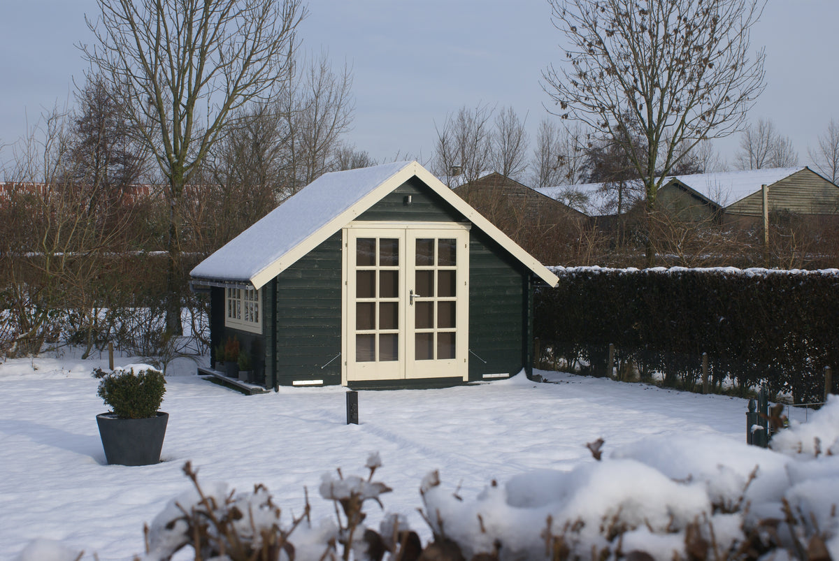 Blokhut - Tuinhuis Skov | 28 mm | vuren grijs geïmpregneerd
