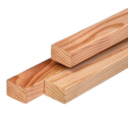 Douglas regel 4,5 x 7,0 x 250 cm, gedroogd, geschaafd, 4 ronde hoeken