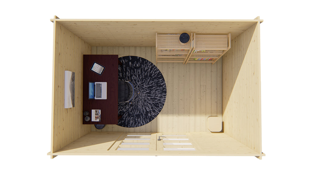 Blokhut - Tuinhuis Minimodern | 28 mm | vuren Red Class Wood geïmpregneerd