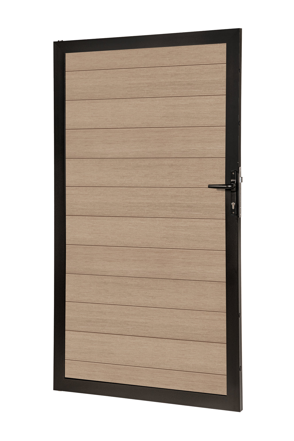 PuraFence aluminium poortframe 180,0 x 100,0 cm, zwart (incl. deurbeslag)