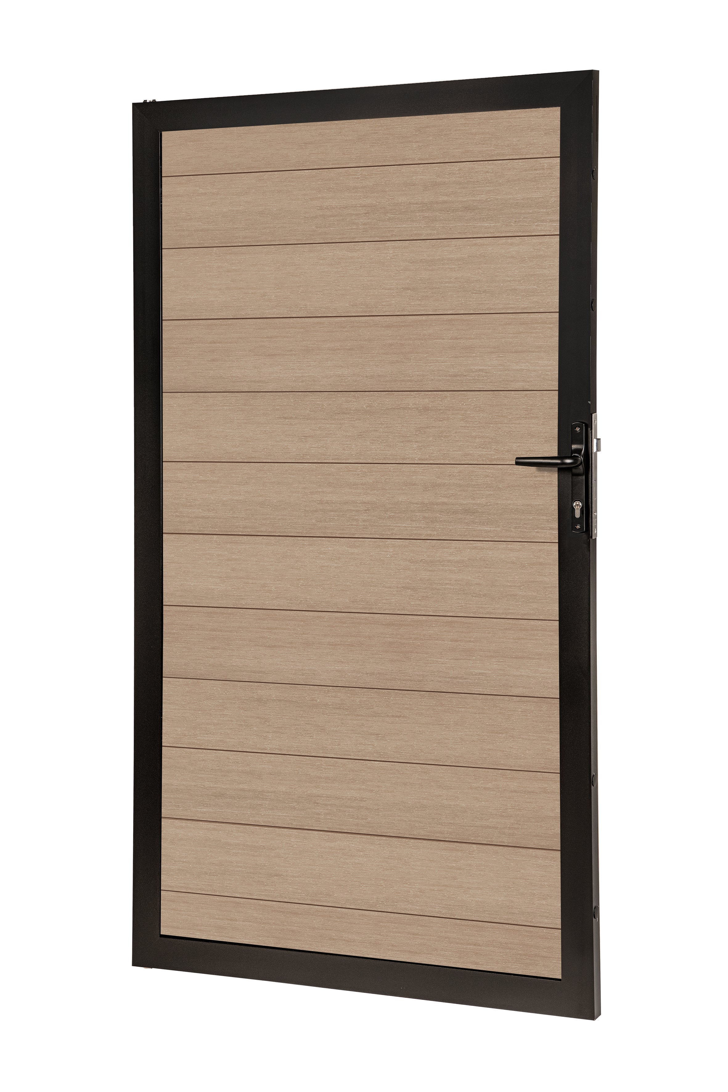 PuraFence aluminium poortframe 180,0 x 100,0 cm, zwart (incl. deurbeslag)