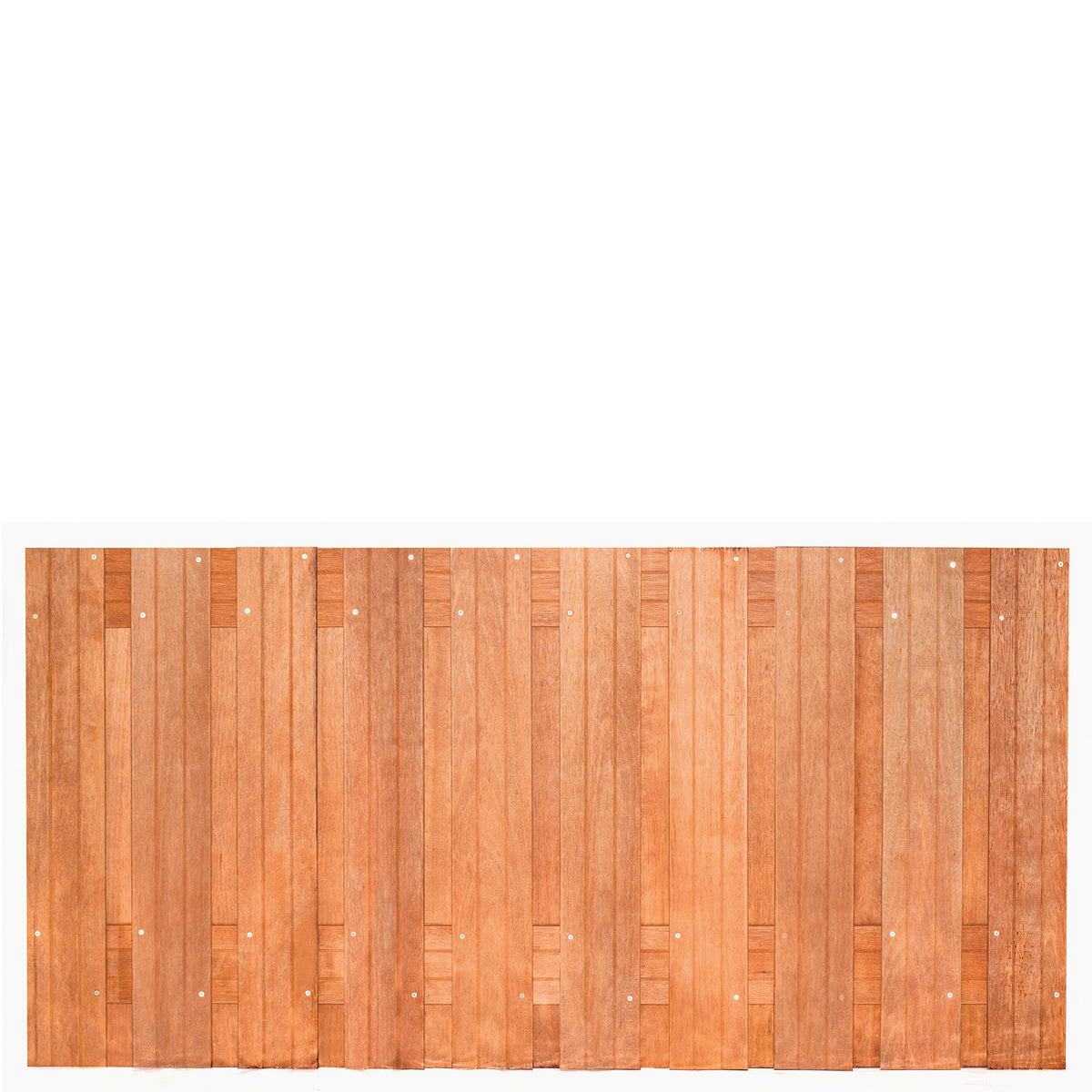 Tuinscherm Dronten, keruing hardhout, RVS-geschroefd, 21-planks (19+2) 180 x 90 cm