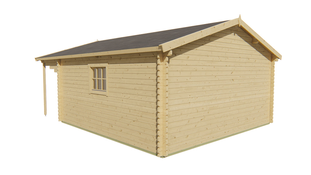 Blokhut - Tuinhuis Emiel | 44 mm | vuren grijs geïmpregneerd