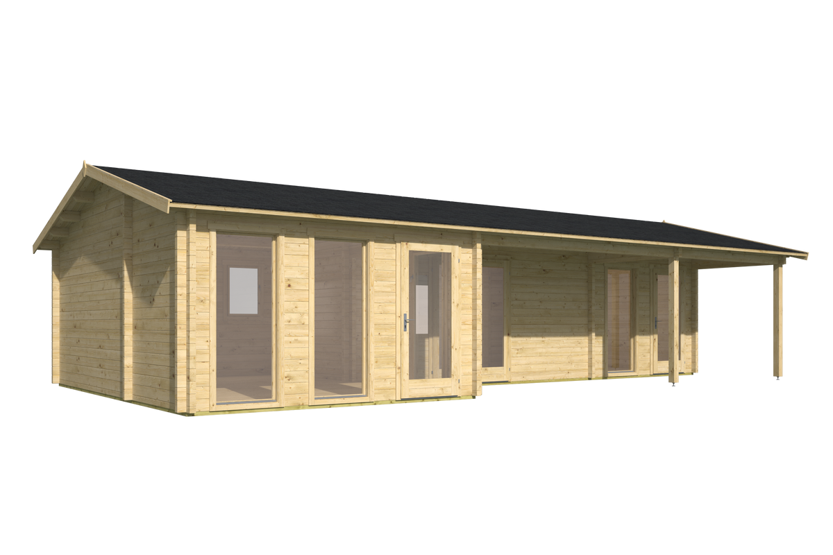Blokhut - Tuinhuis Letterkenny | 70 mm | vuren onbehandeld