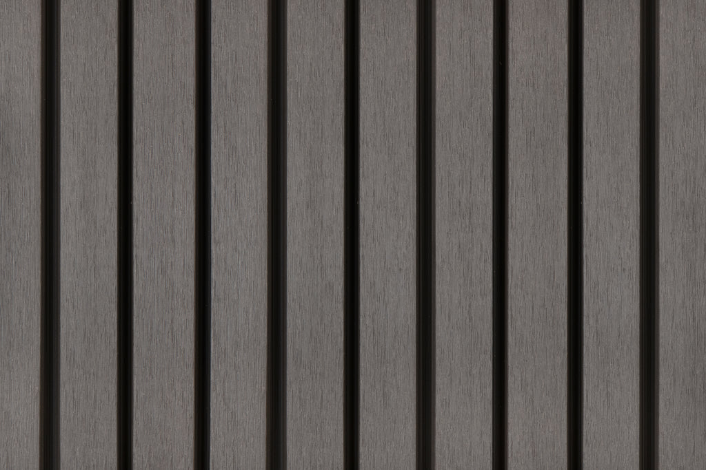 PuraTech 55 composiet dubbel profiel 3,3 x 17,0 x 390 cm, dark grey, fijne houtnerf
