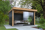 DHZ Plat dak Ommen Douglas 300 x 400 cm zwart geïmpregneerd