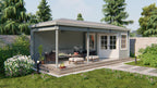 Blokhut - Tuinhuis Bertil | 44 mm | vuren grijs geïmpregneerd