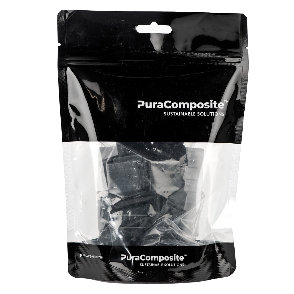 PuraFix vlonderplank beginclip RVS zwart voor blinde bevestiging - set 50 stuks