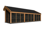 DHZ Kapschuur Boekelo Douglas 900 x 250 cm zwart geïmpregneerd