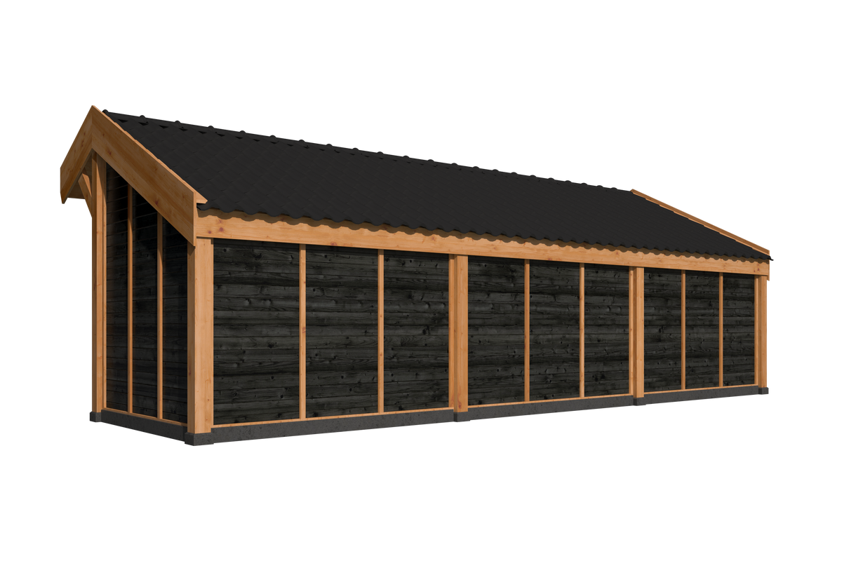 DHZ Kapschuur Boekelo Douglas 900 x 250 cm zwart geïmpregneerd