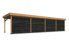 Oslo XL, type 11 douglas gedroogd potdekselplank zwart
