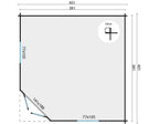 Blokhut - Tuinhuis Lotte | 44 mm | vuren groen geïmpregneerd