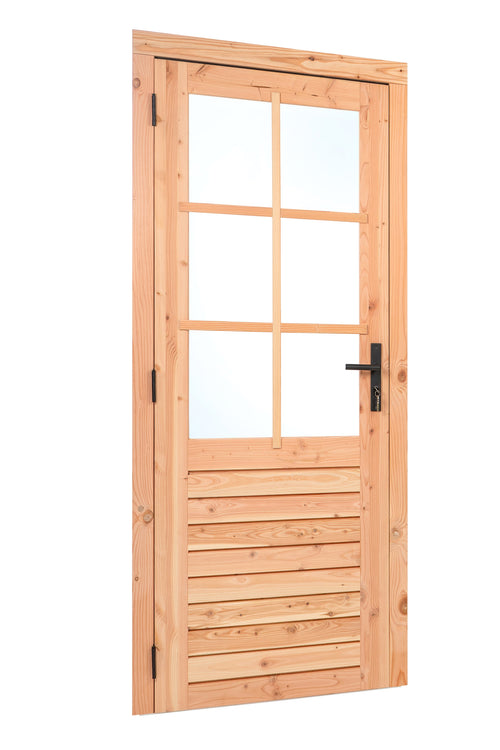 Douglas enkele glas deur 6-ruits B1000xH2050mm buitenmaat, linksdraaiend