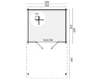 Blokhut - Tuinhuis Georg | 28 mm | vuren groen geïmpregneerd