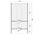 Saunabarrel | Ø205 x 400 cm | 42 mm | Thermowood | met panorama raam