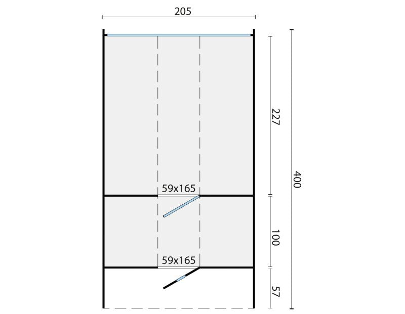 Saunabarrel | Ø205 x 400 cm | 42 mm | Thermowood | met panorama raam
