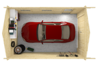 Garage Geir | 44 mm | vuren Red Class Wood geïmpregneerd