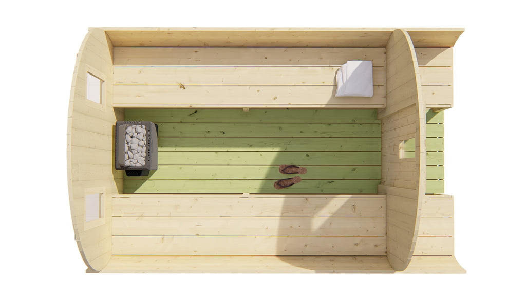 Saunabarrel | Ø205 x 300 cm | 38 mm | onbehandeld vuren