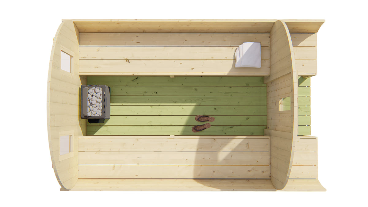 Saunabarrel | Ø205 x 300 cm | 38 mm | onbehandeld vuren