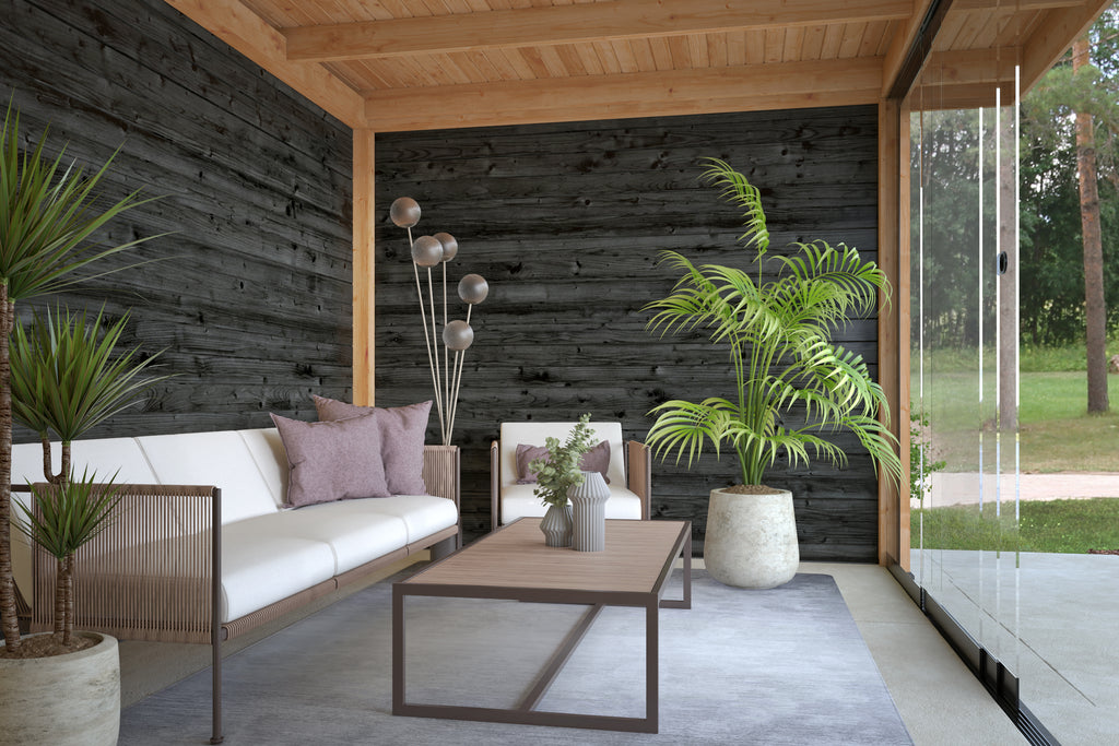 DHZ Plat dak Ommen Douglas 300 x 400 cm zwart geïmpregneerd